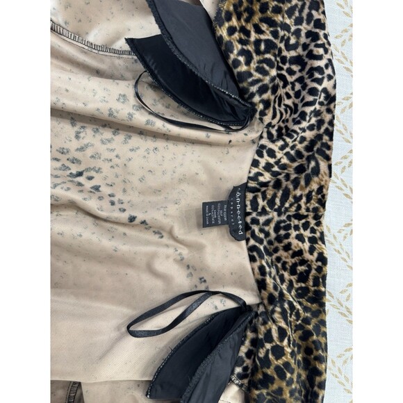 Leopard Animal Print Cardigan Connected Apparel Soft Vintage Shoulder Pads - Picture 5 of 7